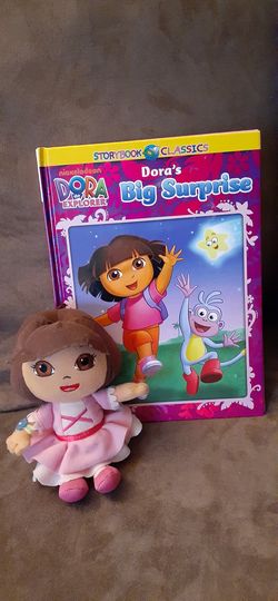 Dora the Explorer book and stuffed doll set