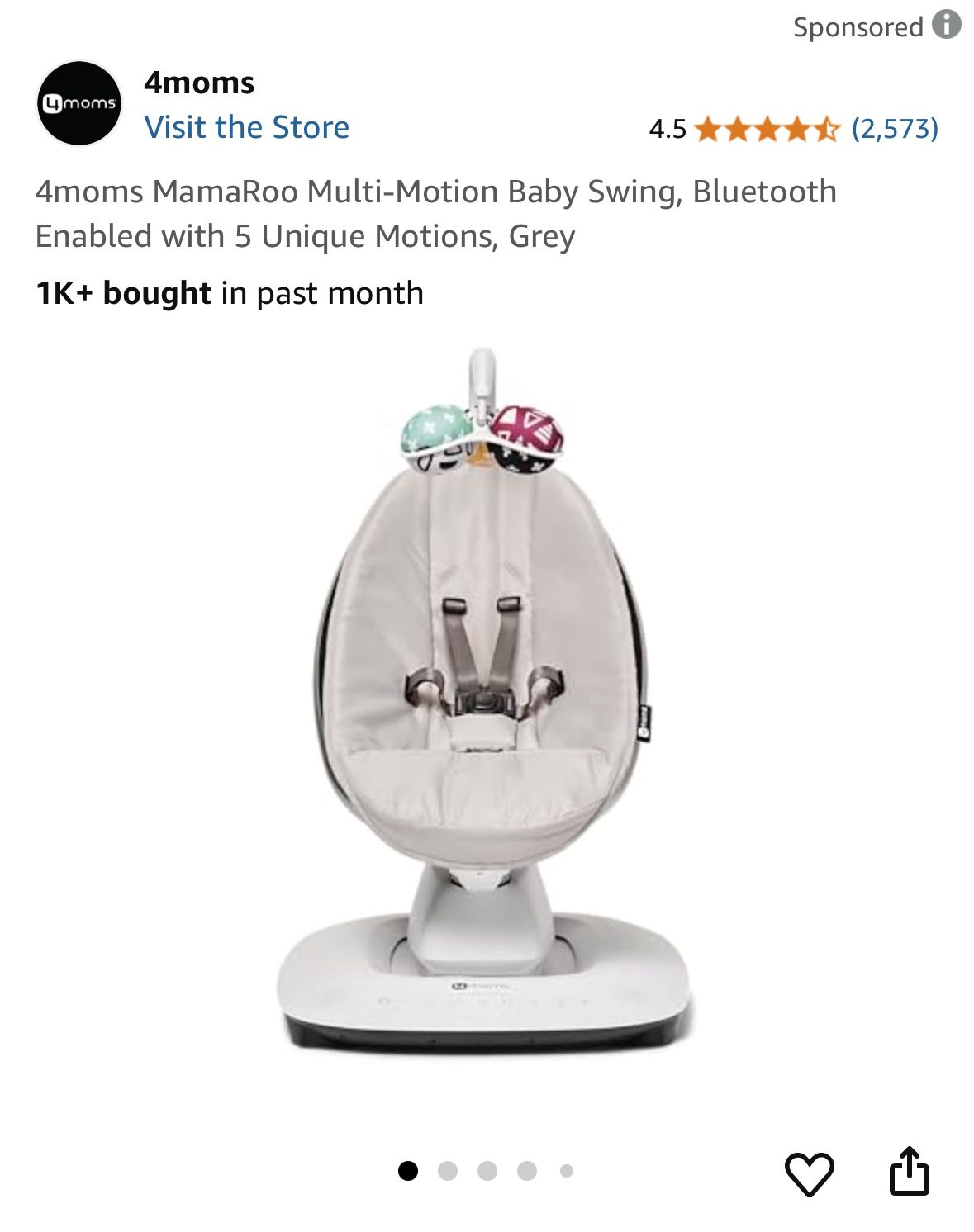 4moms Mamaroo Multi-Motion Baby Swing