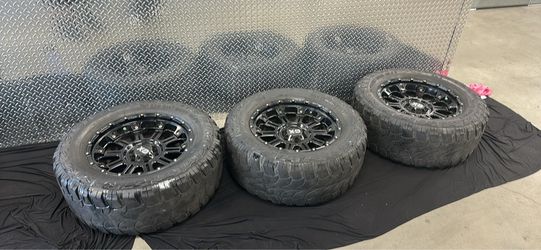 XD Series Black Wheels with All-Terrain Tires (Set of 3)