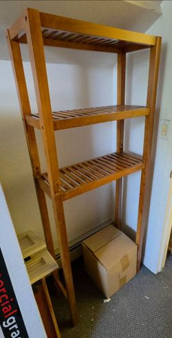 3 Tier wood towel shelves for bathroom or kitchen