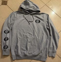 Volcom Roundabout Hoodie - Mens Size Medium Grey / Black
