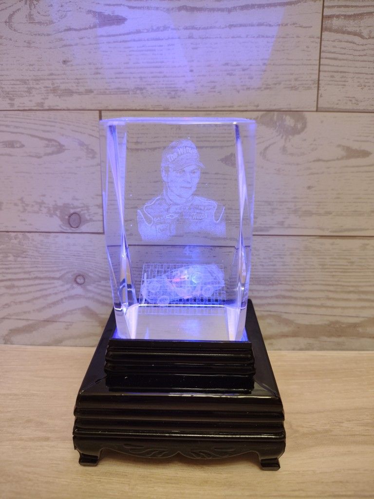 3D Laser Cut Jeff Gordon Nascar Etched Glass Decor