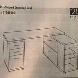 White Executive Desk