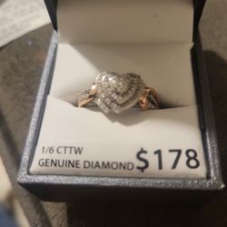 Pretty Heart Ring Size 7 $100