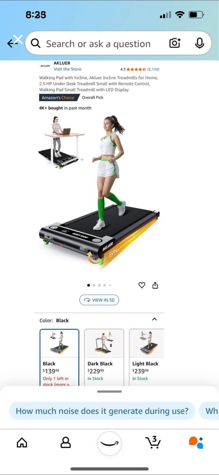 Akluer walking pad/ Treadmill
