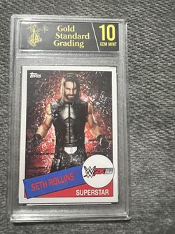 2015 Topps WWE Heritage W2K16  Seth Rollins #7 GSG MINT 10 slab