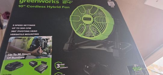 Green works battery fan