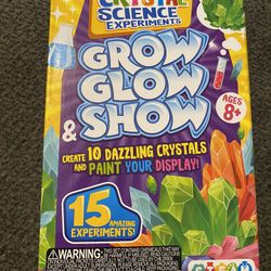 Crystal Growing Kit for Kids - 10 Crystals Science Experiment Kit + 2 Glow in The Dark Crystals with DIY Paint Display Stand 8+ Years 