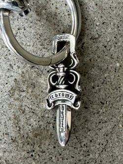 chrome hearts extra fancy lobster clasp key chain holder w/ dagger