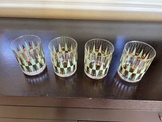 Vintage Mid-Century Atomic Rocks Glasses (Set of 4)