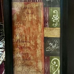 Galatians 5:22 - Fruit of the Spirit Wall Art Decor Framework 