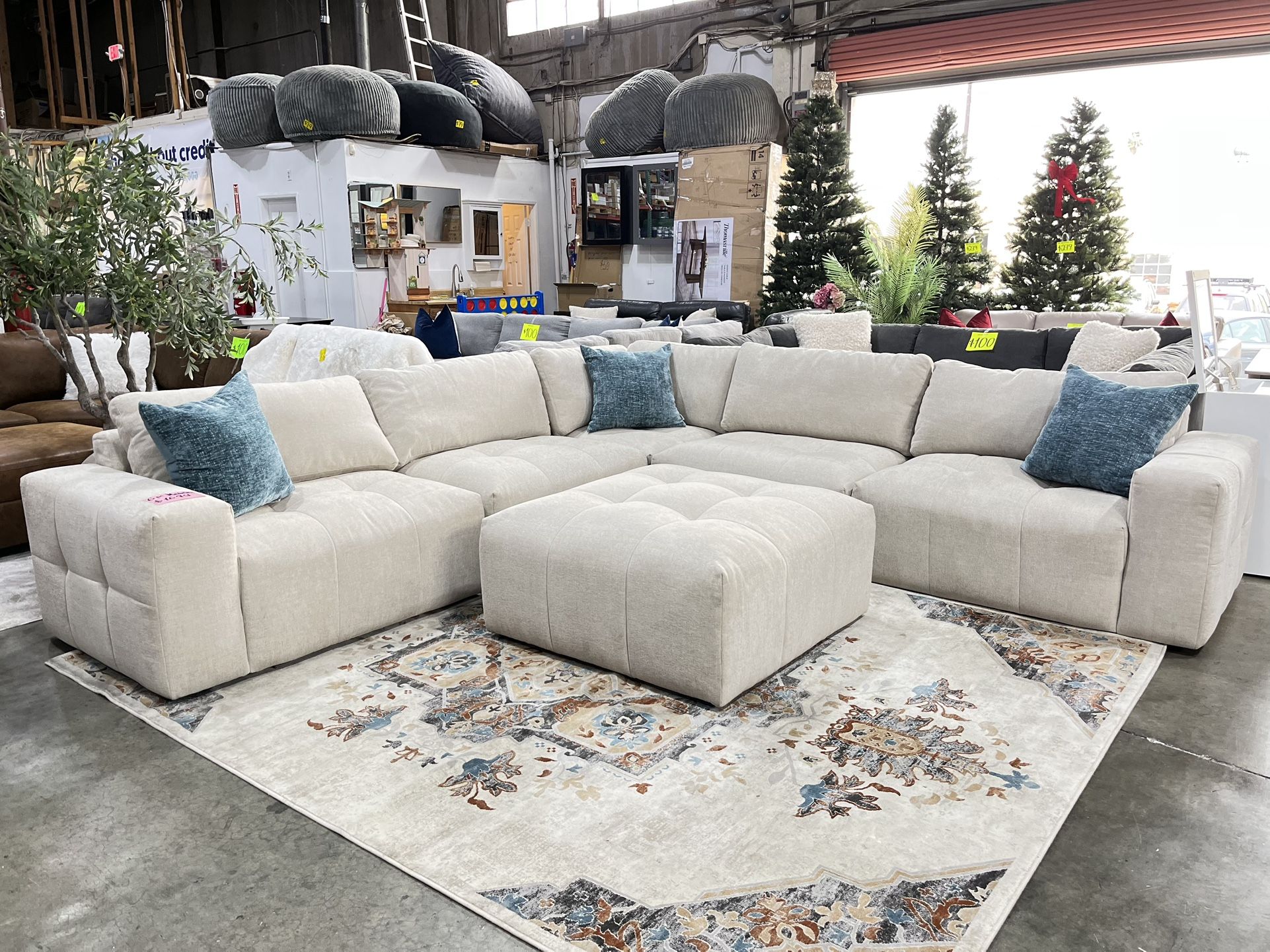 Paige 6-piece Modular Fabric Sectional Beige