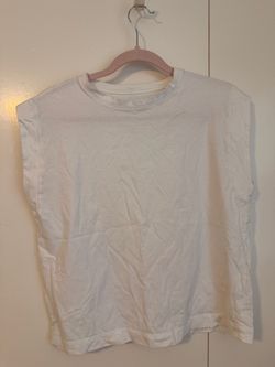 White Sleeveless Muscle Tee