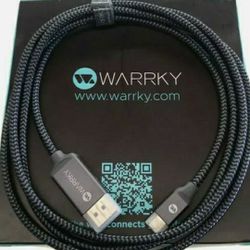 Warrky USB Cable Display Port Cable 6.6 Ft Certified 24k GP MIB LOCAL PICKUP ONLY