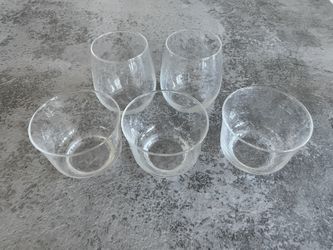 5 Glass Cups Set