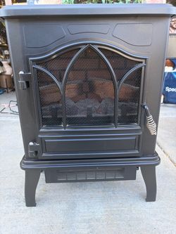 Black Electric Fireplace Space Heater