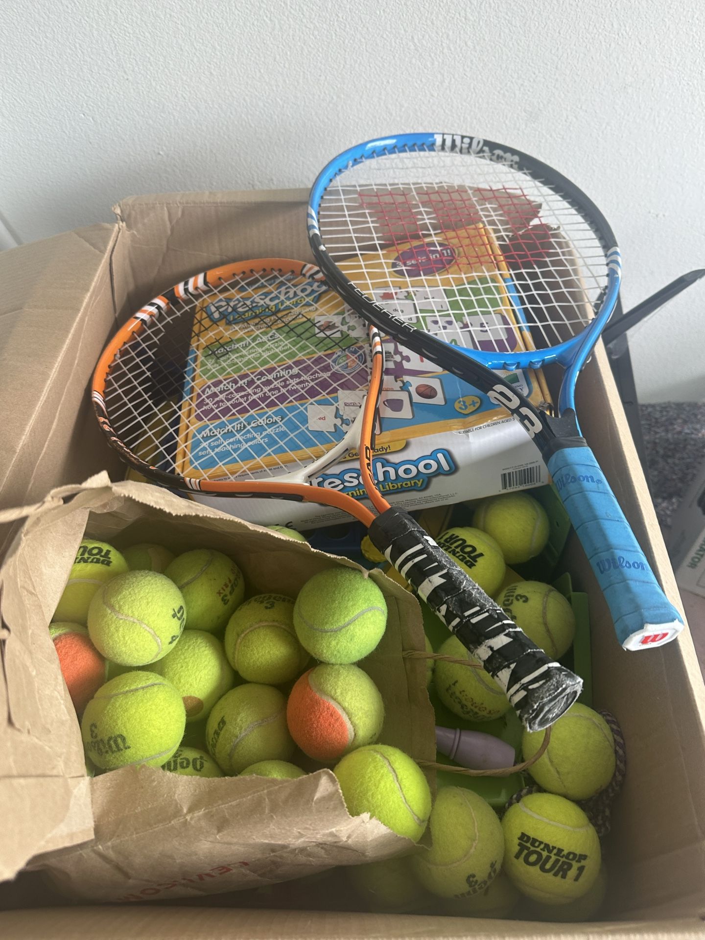 tennis racket and tennis