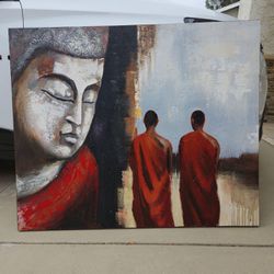 Buddhist Painting On Canvas