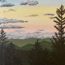Smoky Mountains- Acrylic Painting 8x10