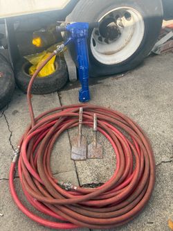 Pneumatic Air Hammer with Hose and Chisels
