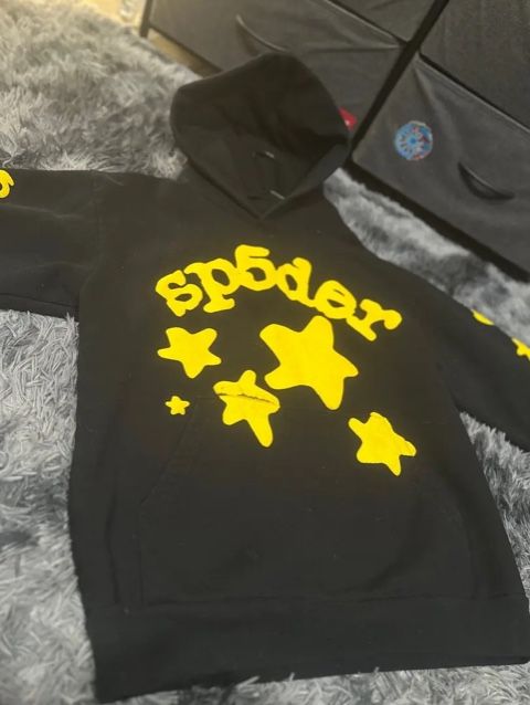 Sp5der Beluga hoodie Onyx/Yellow
