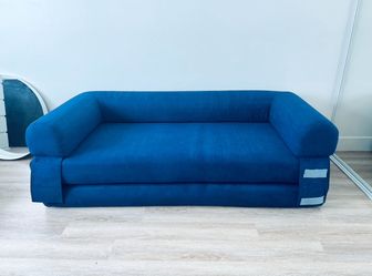 Navy Blue Boneless Memory Foam Cloud Couch Sleeper Sofa