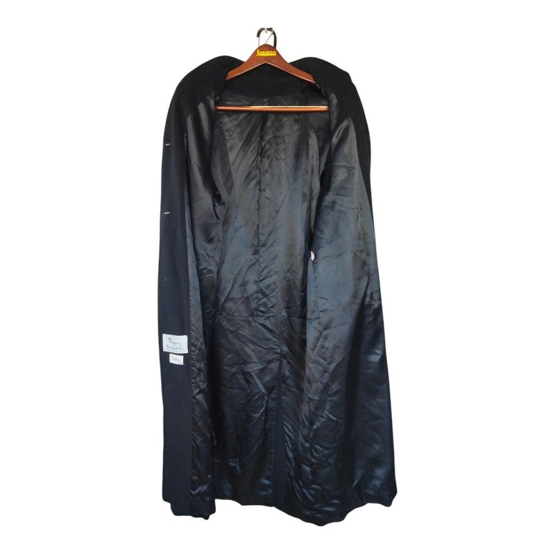 Neiman Marcus Regency Trench Coat Black Camel Hair Long Size 12