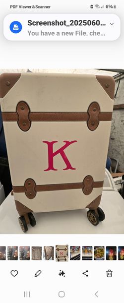 Monogram Trunk Style Rolling Luggage Suitcase