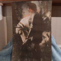 Antique Sir Galahad By George Frederick Watts Lithograph Plate?  With The Numbers 3515 In The Bottom Right Corner.  13"×21" Unframed Has A Tear  