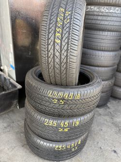18” tires bridgestone 235/45/18 semi new with free installation $300
