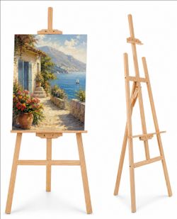 Adjustable Wooden Easel Stand/ Caballete de Madera Ajustable