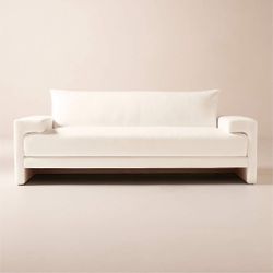 CB2 Camden 81" White Performance Fabric Apartment Sofa