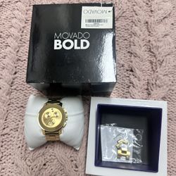 Movado Women's Bold Analog Display Swiss Quartz Gold Watch