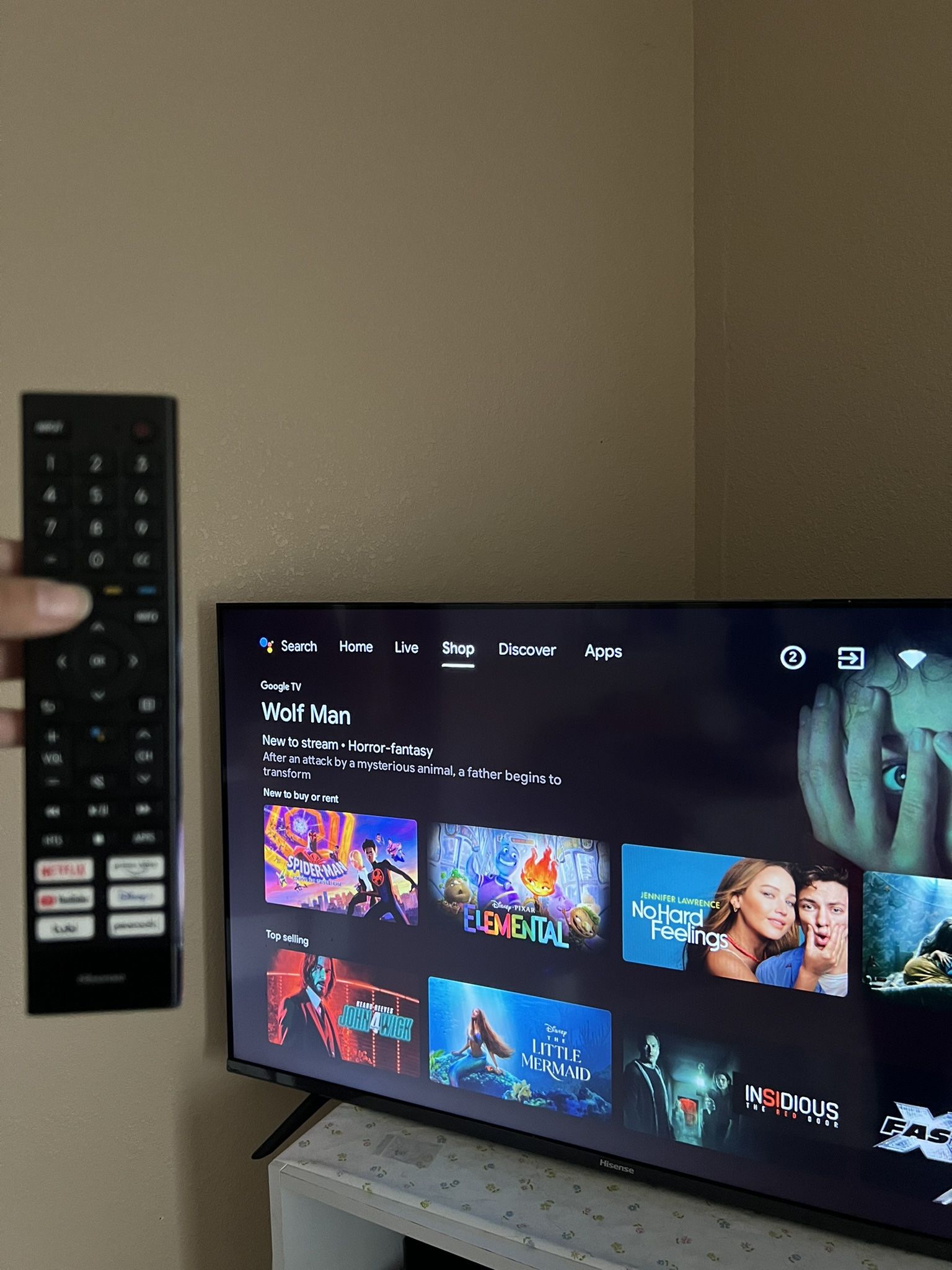 black hisense tv