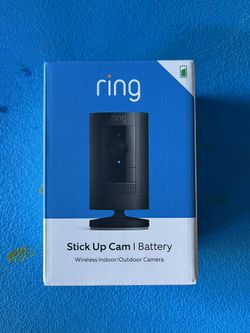 Ring Stick Up Camera. NEW!! Wireless and Indoor or Outdoor