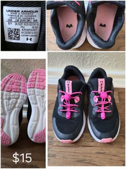 Under Armour girls running shoes Size 5