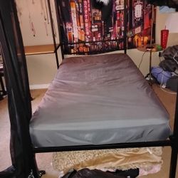 Twin Sized Bed Frame With Desk Attached 