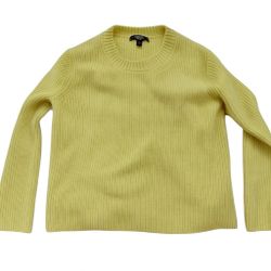 $30 Banana Republic 100% Cashmere Yellow Sweatshirt Small