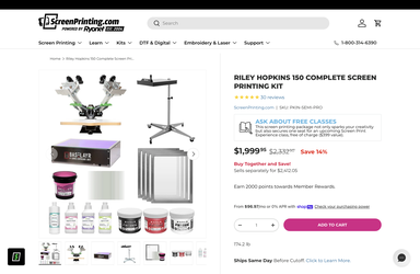 Riley Hopkins Screen Printing Kit & Washout Booth.