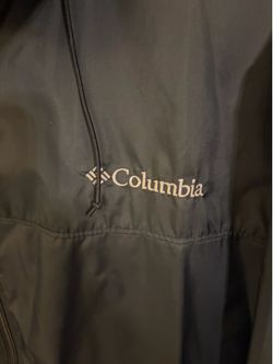 Columbia Men's Packable Windbreaker Hooded Full Zip Jacket Black 3XT Big & Tall