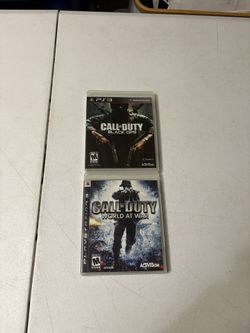 Sony PlayStation 3 Call of Duty World of War and Black Ops games Lot of 2