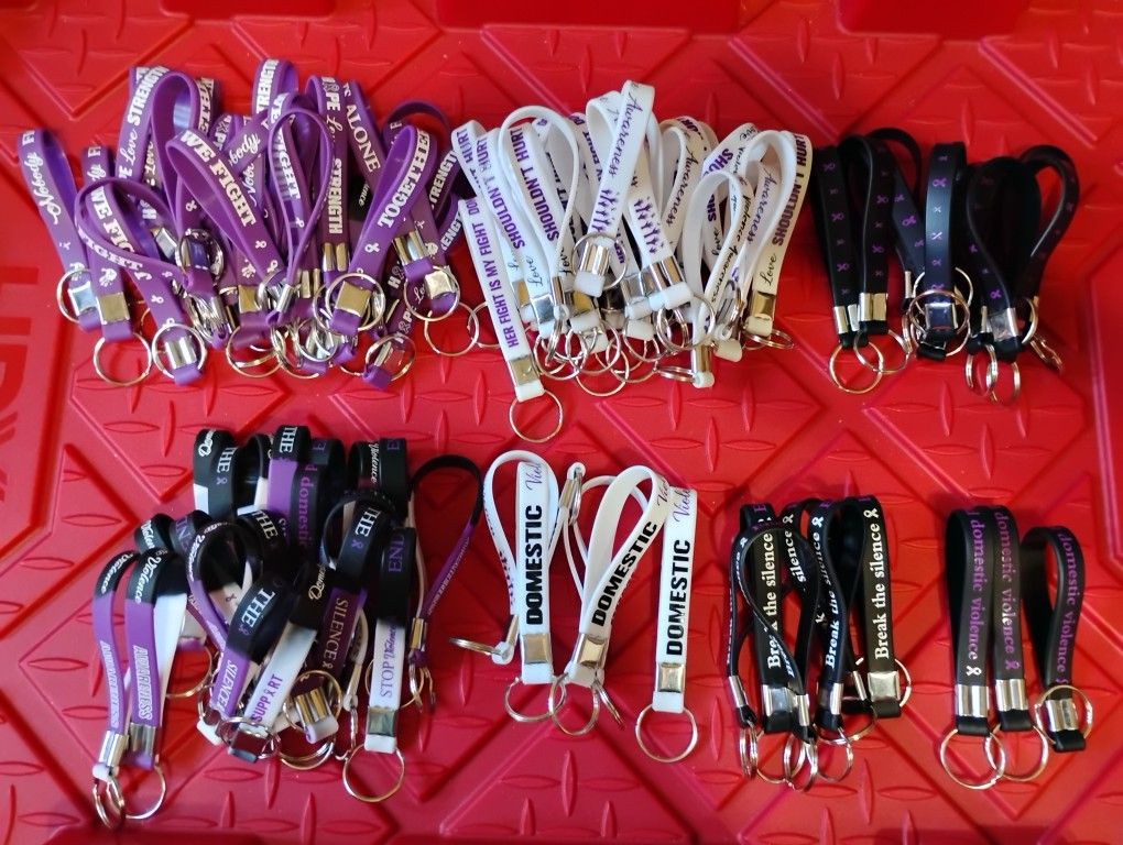 DV Awareness Keychains lot of 100 NEW