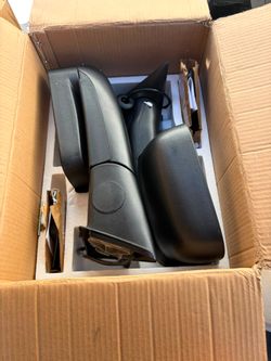 Tow Mirrors for 94-97 Dodge RAM 1(contact info removed) 3500 Flip up Power Adjustable Mirror