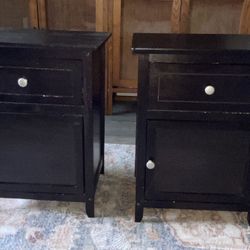 2 Black Night Stands 