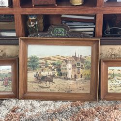 Trio of early US country prints