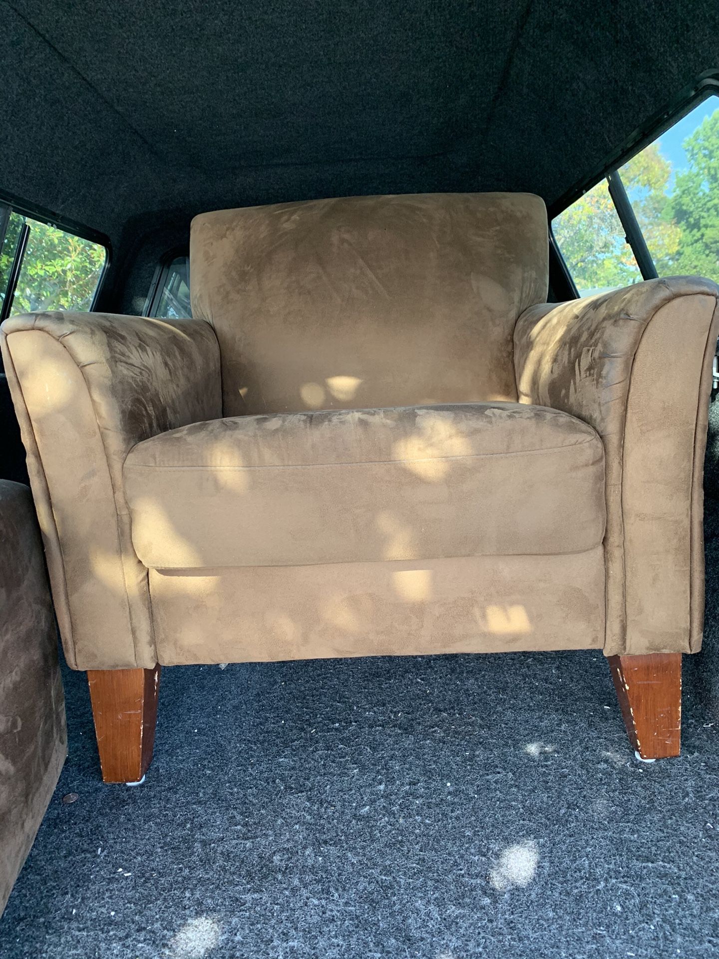 Chair & matching ottoman