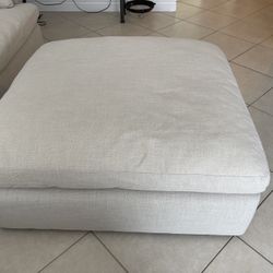 Beige Large ottoman