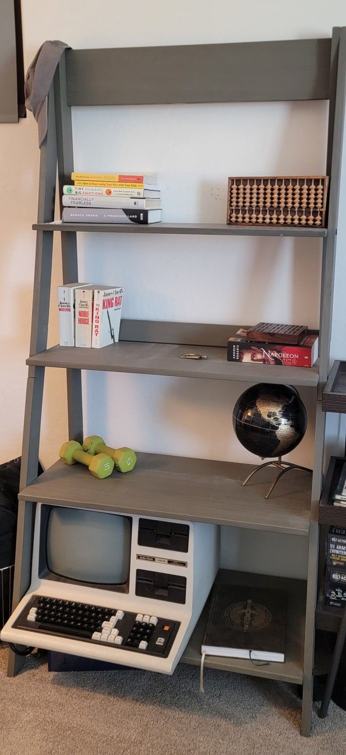 Walker Edison Gray Ladder Shelf