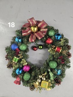 18" Christmas Wreath Handmade By Auris
