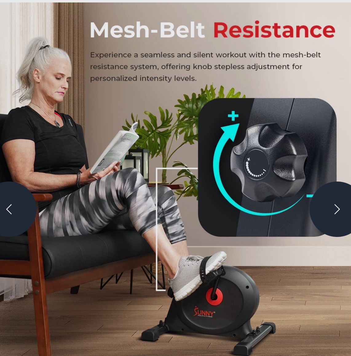 Mini Smart Bike/Elliptical : Under Desk for Home Workout